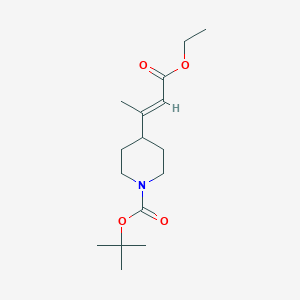 tert-butyl 4-((E)-2-ethoxycarbonyl-1-methylvinyl)piperidine-1-carboxylate