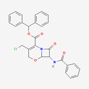 Benzhydryl 7-benzamido-3-(chloromethyl)-8-oxo-5-oxa-1-azabicyclo[4.2.0]oct-2-ene-2-carboxylate