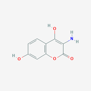 molecular formula C9H7NO4 B12288526 3-Amino-4,7-dihydroxycoumarin CAS No. 22375-63-9