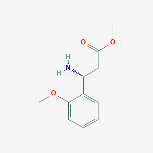 molecular formula C11H15NO3 B12288528 methyl (3R)-3-amino-3-(2-methoxyphenyl)propanoate 