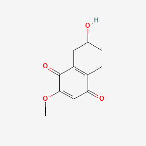 2,5-Cyclohexadiene-1,4-dione,3-[(2R)-2-hydroxypropyl]-5-methoxy-2-methyl-