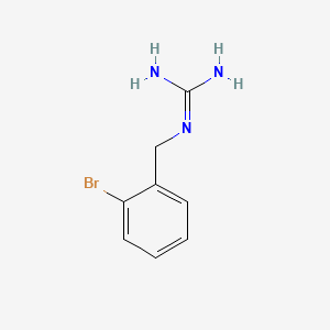 molecular formula C8H10BrN3 B12288539 2-[(2-bromophenyl)methyl]guanidine CAS No. 3911-38-4