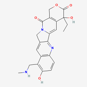 19-Ethyl-7,19-dihydroxy-8-(methylaminomethyl)-17-oxa-3,13-diazapentacyclo[11.8.0.02,11.04,9.015,20]henicosa-1(21),2,4(9),5,7,10,15(20)-heptaene-14,18-dione