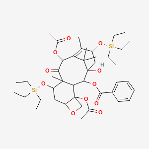 [4,12-Diacetyloxy-1-hydroxy-10,14,17,17-tetramethyl-11-oxo-9,15-bis(triethylsilyloxy)-6-oxatetracyclo[11.3.1.03,10.04,7]heptadec-13-en-2-yl] benzoate