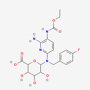 6-[[6-Amino-5-(ethoxycarbonylamino)pyridin-2-yl]-[(4-fluorophenyl)methyl]amino]-3,4,5-trihydroxyoxane-2-carboxylic acid