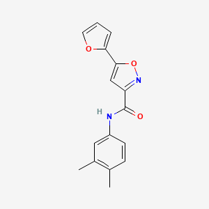 molecular formula C16H14N2O3 B1228867 N-(3,4-dimethylphenyl)-5-(2-furanyl)-3-isoxazolecarboxamide 
