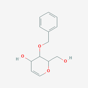 molecular formula C13H16O4 B12288672 2-(hydroxymethyl)-3-phenylmethoxy-3,4-dihydro-2H-pyran-4-ol 