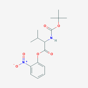 molecular formula C16H22N2O6 B12288708 (2-Nitrophenyl) 3-methyl-2-[(2-methylpropan-2-yl)oxycarbonylamino]butanoate 