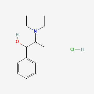 molecular formula C13H22ClNO B12288721 2-(Diethylamino)-1-phenylpropan-1-ol hydrochloride 