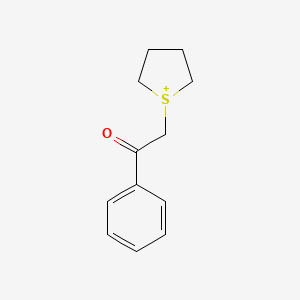 molecular formula C12H15OS+ B1228873 1-(2-氧代-2-苯乙基)四氢噻吩鎓 
