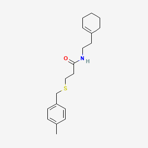 molecular formula C19H27NOS B1228874 N-[2-(1-环己烯基)乙基]-3-[(4-甲基苯基)甲硫基]丙酰胺 