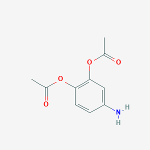 molecular formula C10H11NO4 B12288756 4-Aminobenzene-1,2-diyl diacetate CAS No. 71573-24-5