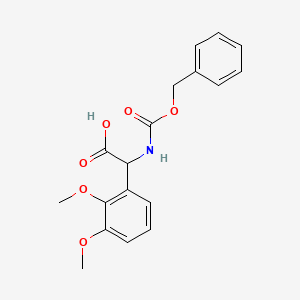 molecular formula C18H19NO6 B12288765 2-(Cbz-amino)-2-(2,3-dimethoxyphenyl)acetic Acid 