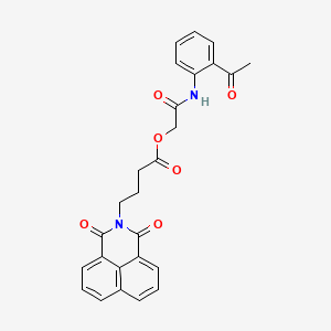 molecular formula C26H22N2O6 B1228877 4-(1,3-二氧代-2-苯并[de]异喹啉基)丁酸[2-(2-乙酰苯胺基)-2-氧代乙基]酯 
