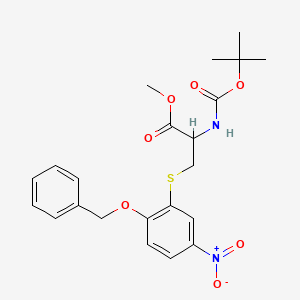 molecular formula C22H26N2O7S B12288770 S-(5-Nitro-2-benzyloxy)phenyl-N-tert-butyloxycarbonyl-L-cysteineMethylEster 