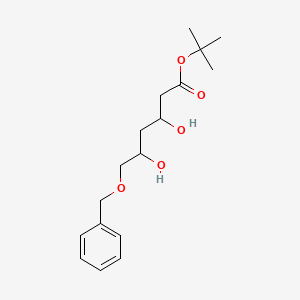 molecular formula C17H26O5 B12288772 Tert-butyl 3,5-dihydroxy-6-phenylmethoxyhexanoate 