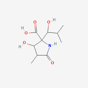 3-Hydroxy-2-(1-hydroxy-2-methylpropyl)-4-methyl-5-oxopyrrolidine-2-carboxylic acid