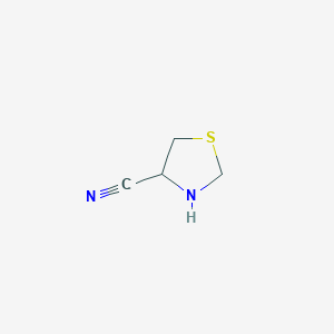 molecular formula C4H6N2S B12288787 (R)-Thiazolidine-4-carbonitrile 