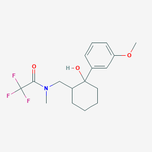 molecular formula C17H22F3NO3 B12288804 (+/-)-N-DesmethylTrifluoroacetotramadol-d3 