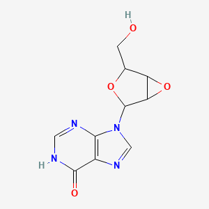 9-[4-(hydroxymethyl)-3,6-dioxabicyclo[3.1.0]hexan-2-yl]-1H-purin-6-one