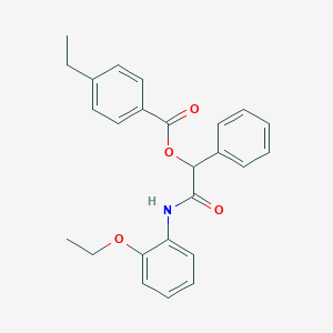 molecular formula C25H25NO4 B1228883 4-Ethylbenzoic acid [2-(2-ethoxyanilino)-2-oxo-1-phenylethyl] ester 