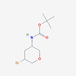 molecular formula C10H18BrNO3 B12288840 tert-butyl N-(5-bromotetrahydropyran-3-yl)carbamate 