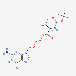 2-((2-Amino-6-oxo-1H-purin-9(6H)-yl)methoxy)ethyl 2-((tert-butoxycarbonyl)amino)-3-methylbutanoate