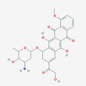 7-(4-Amino-5-hydroxy-6-methyloxan-2-yl)oxy-6,11-dihydroxy-9-(2-hydroxyacetyl)-4-methoxy-7,8-dihydrotetracene-5,12-dione