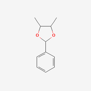 molecular formula C11H14O2 B12288909 1,3-Dioxolane, 4,5-dimethyl-2-phenyl- CAS No. 4359-31-3