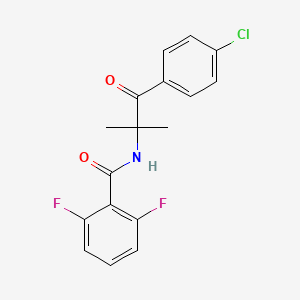 molecular formula C17H14ClF2NO2 B12288914 N-[2-(4-Chlorophenyl)-1,1-dimethyl-2-oxoethyl]-2,6-difluorobenzamide 