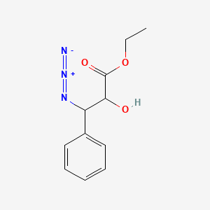 molecular formula C11H13N3O3 B12288924 Ethyl 3-azido-2-hydroxy-3-phenylpropanoate 