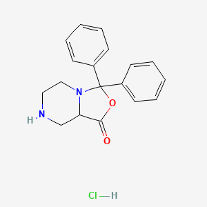 molecular formula C18H19ClN2O2 B12288926 1,1-Diphenyltetrahydro-1H-oxazolo[3,4-a]pyrazin-3(5H)-one hydrochloride 