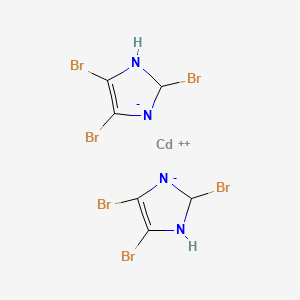 molecular formula C6H4Br6CdN4 B1228894 2,4,5-Tribromoimidazole cadmium salt (2:1) CAS No. 73941-35-2