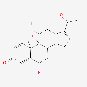 17-acetyl-6,9-difluoro-11-hydroxy-10,13-dimethyl-7,8,11,12,14,15-hexahydro-6H-cyclopenta[a]phenanthren-3-one