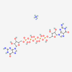 molecular formula C20H33N11O24P5+ B12288953 azanium;bis[[[3,4-dihydroxy-5-(2-imino-6-oxo-5H-purin-9-yl)oxolan-2-yl]methoxy-hydroxyphosphoryl]oxy-hydroxyphosphoryl] hydrogen phosphate 