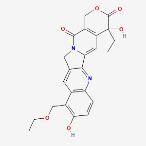 molecular formula C23H22N2O6 B12288961 (4S)-10-(EthoxyMethyl)-4-ethyl-4,9-dihydroxy-1H-pyrano[3',4' 