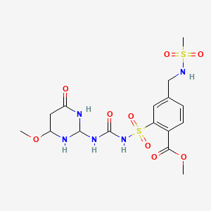 Methyl 4-(methanesulfonamidomethyl)-2-[(4-methoxy-6-oxo-1,3-diazinan-2-yl)carbamoylsulfamoyl]benzoate