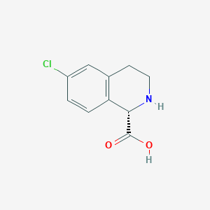 molecular formula C10H10ClNO2 B12289011 (S)-6-Chloro-1,2,3,4-tetrahydroisoquinoline-1-carboxylic acid 