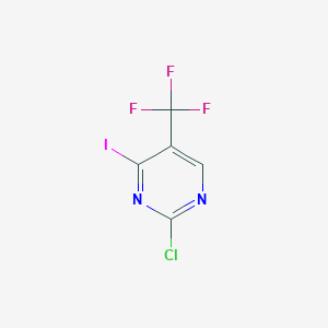 molecular formula C5HClF3IN2 B12289021 2-Chloro-4-iodo-5-(trifluoromethyl)pyrimidine 