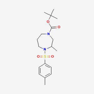 molecular formula C18H28N2O4S B12289028 tert-Butyl 3-methyl-4-tosyl-1,4-diazepane-1-carboxylate 