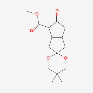 molecular formula C15H22O5 B12289031 [3'aS-(3'aalpha,4'alpha,6'aalpha)]-Hexahydro-5,5-dimethyl-5'-oxo-spiro[1,3-dioxane-2,2'(1'H)-pentalene]-4'-carboxylicAcidMethylEster 