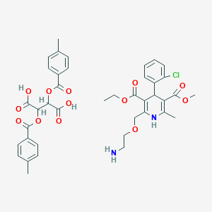 2,3-bis[(4-methylbenzoyl)oxy]butanedioic acid;3-O-ethyl 5-O-methyl 2-(2-aminoethoxymethyl)-4-(2-chlorophenyl)-6-methyl-1,4-dihydropyridine-3,5-dicarboxylate