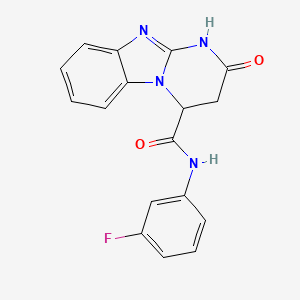 molecular formula C17H13FN4O2 B1228906 N-(3-氟苯基)-2-氧代-4,10-二氢-3H-嘧啶并[1,2-a]苯并咪唑-4-甲酰胺 