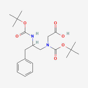 2-[(2-Methylpropan-2-yl)oxycarbonyl-[2-[(2-methylpropan-2-yl)oxycarbonylamino]-3-phenylpropyl]amino]acetic acid