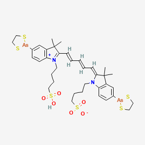 5-(1,3,2-Dithiarsolan-2-yl)-2-[(1E,3E,5E)-5-[5-(1,3,2-dithiarsolan-2-yl)-1,3-dihydro-3,3-dimethyl-1-(4-sulfobutyl)-2H-indol-2-ylidene]-1,3-pentadien-1-yl]-3,3-dimethyl-1-(4-sulfobutyl)-3H-indolium Inner Salt