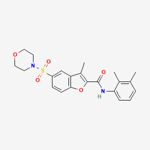 molecular formula C22H24N2O5S B1228914 N-(2,3-dimethylphenyl)-3-methyl-5-(4-morpholinylsulfonyl)-2-benzofurancarboxamide 
