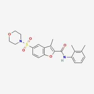 molecular formula C22H24N2O5S B1228914 N-(2,3-二甲苯基)-3-甲基-5-(4-吗啉磺酰基)-2-苯并呋喃甲酰胺 