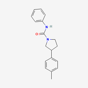 molecular formula C18H20N2O B1228915 3-(4-甲基苯基)-N-苯基-1-吡咯烷甲酰胺 