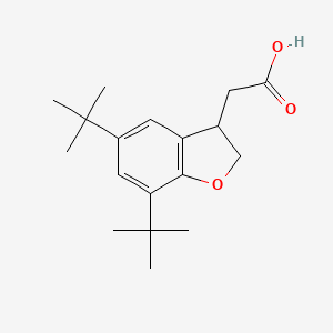 molecular formula C18H26O3 B12289160 5,7-Di-tert-butyl-2,3-dihydrobenzofuran-3-acetic Acid 