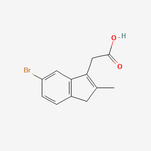 2-(6-bromo-2-methyl-3H-inden-1-yl)acetic acid